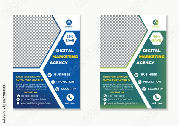 Obraz Modern corporate flayer design minimalistic and clean