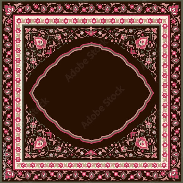 Fototapeta Ornate frame in eastern style