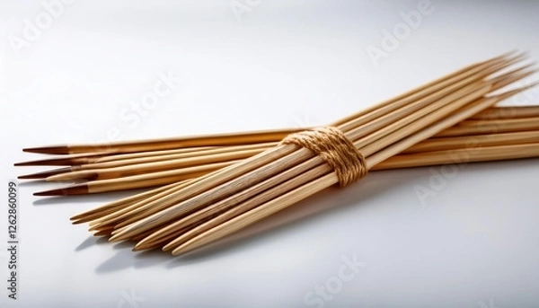 Fototapeta toothpicks on a white background