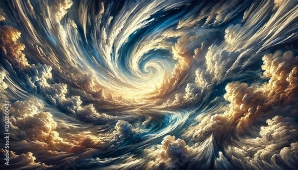 Fototapeta Celestial Storm Swirl – Dramatic Sky Abstraction