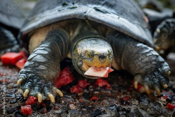 Obraz turtle on the rock