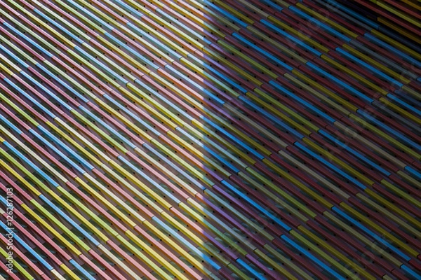 Fototapeta Verical colors and textures in half light and shadow 