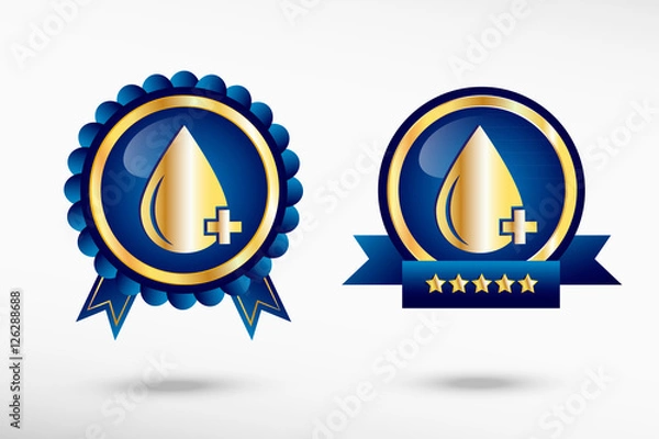 Obraz Blood icon stylish quality guarantee badges