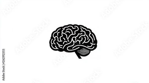 Obraz Exploring the intricate patterns of the human brain with artistic representation and creativity. Generative AI