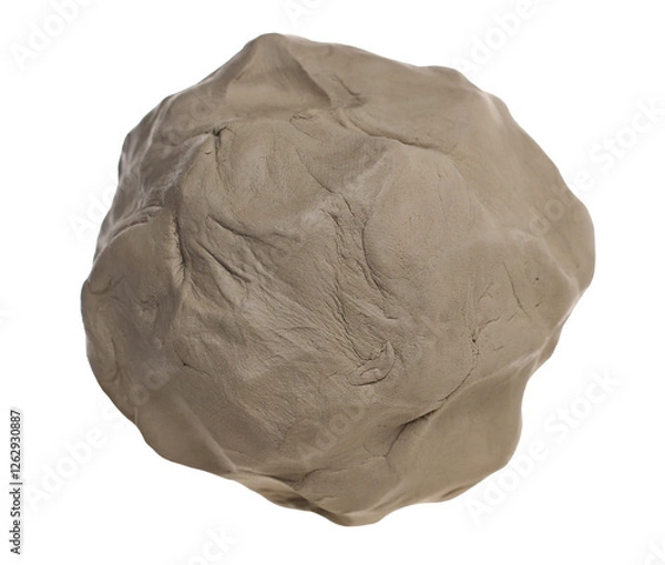 Fototapeta Clay modelling in shape ball, isolated on white