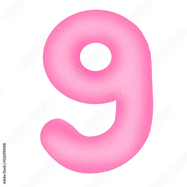 Obraz pink number 9