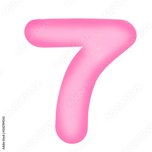 Obraz pink number 7