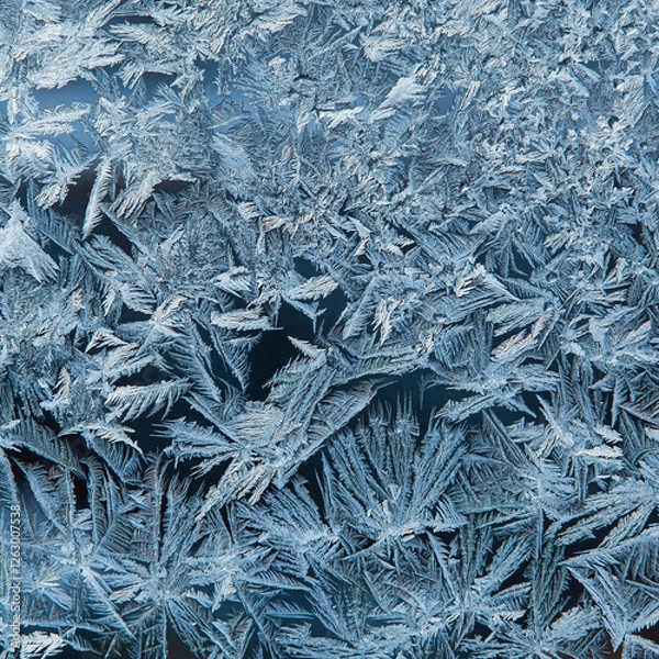 Obraz Frost patterns on glass as a background 