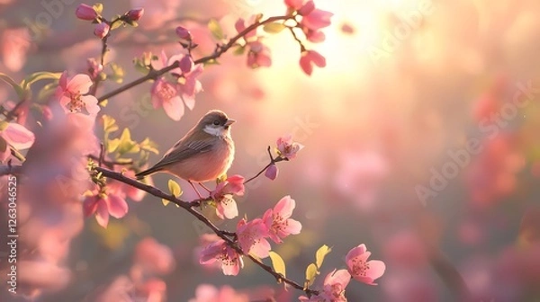 Fototapeta Spring is here, flowers are blooming on the branches