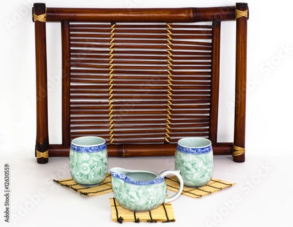Obraz The Chinese porcelain tea-things