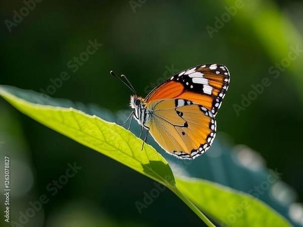 Obraz beautiful butterfly with wing opened