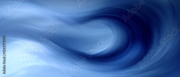 Fototapeta Abstract Blue Swirling Wave Digital Art Design sky hue flow calm soft 