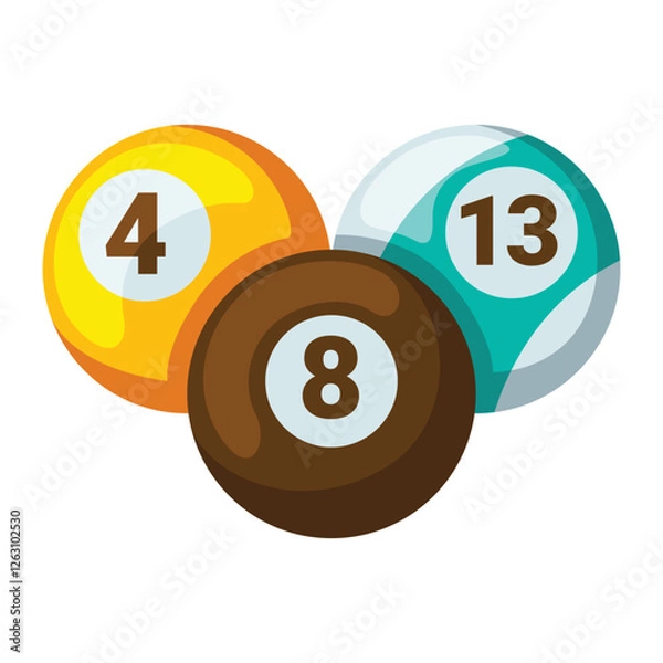 Obraz Billiard Ball icon design. Vector design