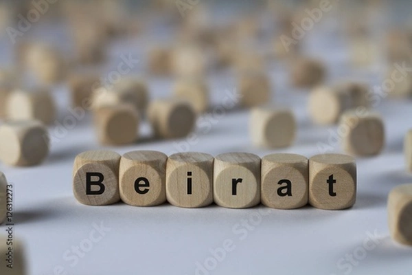 Obraz Beirat - Holzwürfel mit Buchstaben