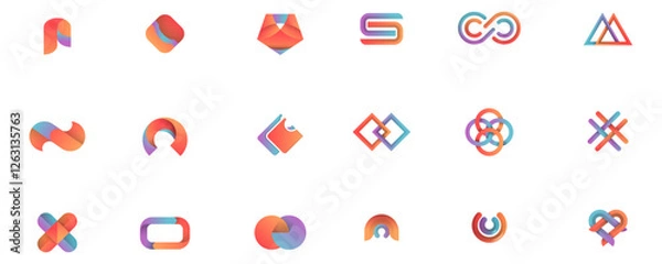 Obraz colorful-logo-branding-design-vector-set