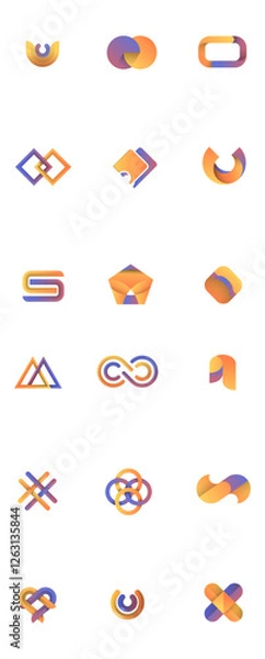 Obraz colorful-logo-branding-design-vector-set