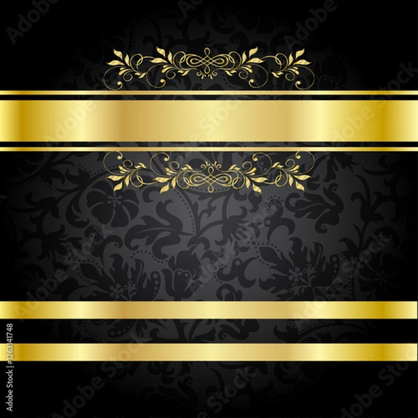 Obraz dark-luxury-golden-template