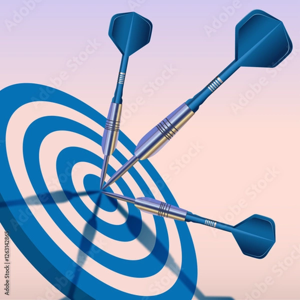 Obraz dart-hitting-target