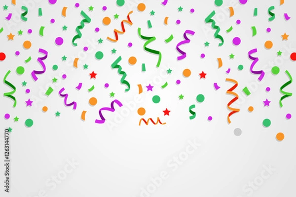 Obraz colorful-confetti-background-flat-style