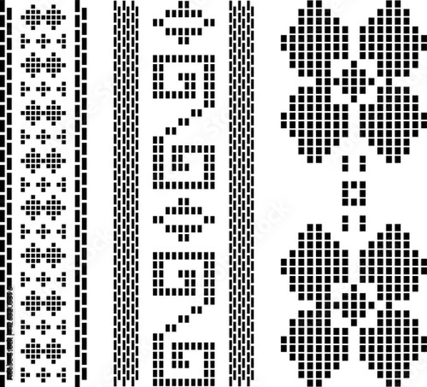 Obraz Diseños de textil de Oaxaca México vector