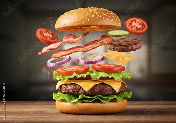 Obraz Deconstructed Hamburger