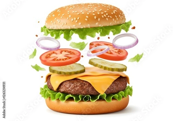 Obraz Deconstructed Hamburger
