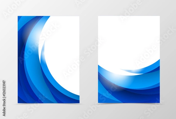 Fototapeta PrintFront and back dynamic flyer template design