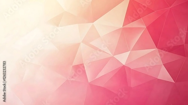 Fototapeta Abstract Pink and Beige Geometric Polygonal Background