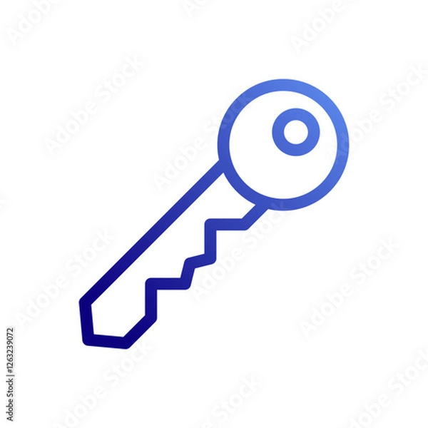 Fototapeta Gradient Key Icon Security Unlocking Access