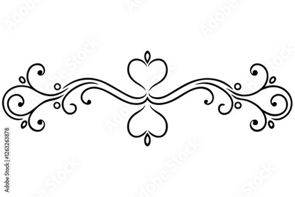 Obraz Elegant Vintage Dividers & Ornate Flourishes: Classic Decorative Line Art & Calligraphic Borders