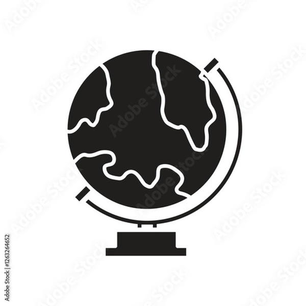 Obraz Globe and Earth vector Icon - editable icon