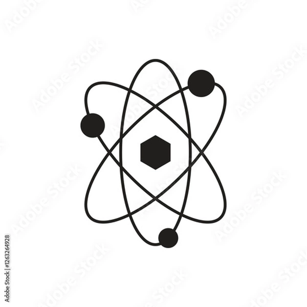 Obraz atom symbol icon - editable icon