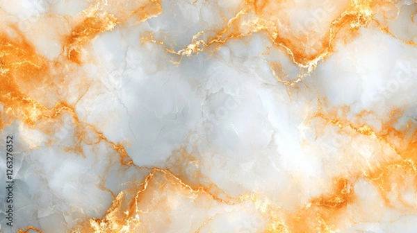 Fototapeta White marble texture with elegant gold veins on luxury abstract stone pattern interior background natural design