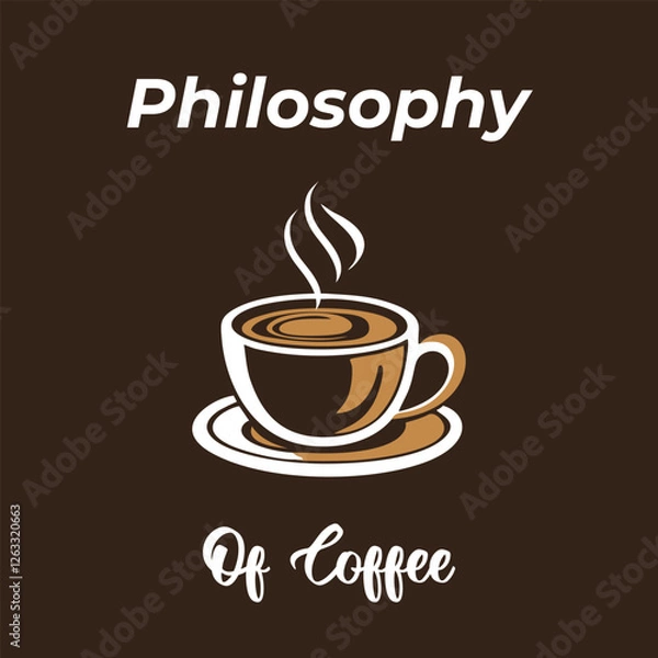 Obraz Vector illustration philosophy of coffee, banner phamplet of coffee