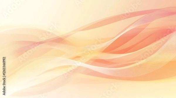 Fototapeta Abstract Peach and Cream Wave Background Design