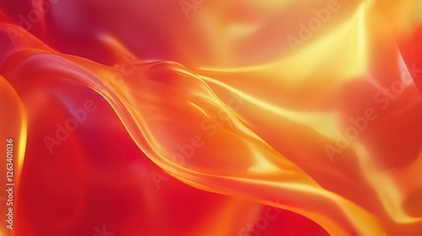 Fototapeta Abstract Red and Orange Swirling Fabric Texture