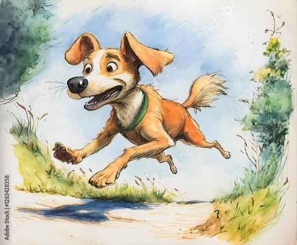 Fototapeta dog running 