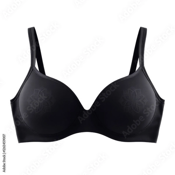 Obraz Stylish black bra featuring subtle floral patterns