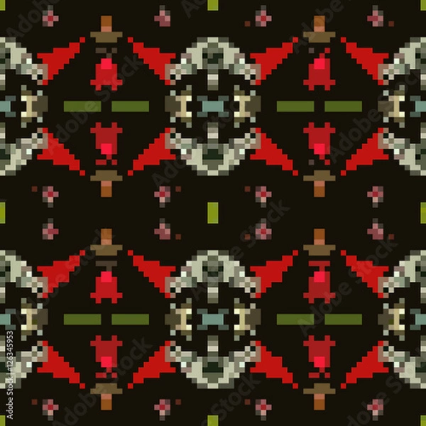 Obraz seamless tileable pixel texture pattern