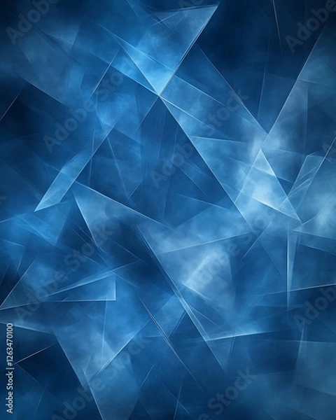 Obraz Abstract blue geometric shapes background
