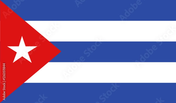 Obraz Cuba flag standard proportion color mode RGB