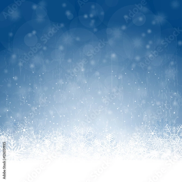 Fototapeta abstract snow flakes background