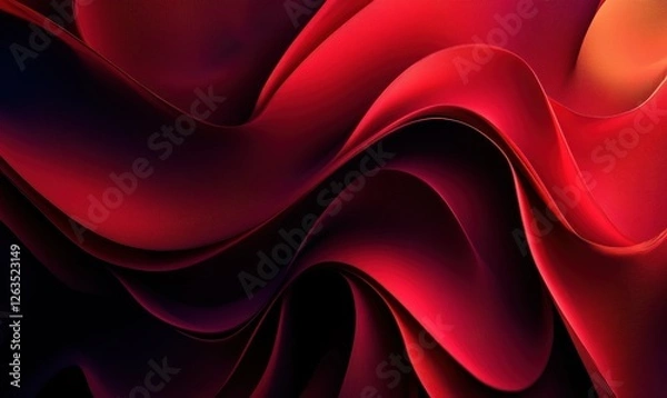 Fototapeta A minimalistic background highlighting an abstract 3D render in modern graphic design.