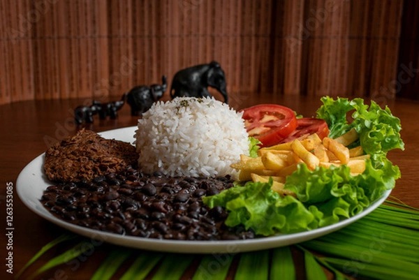 Obraz Rice with beans dish