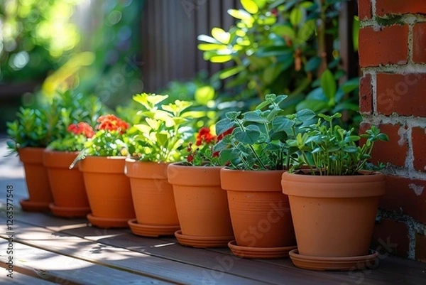 Obraz surrounded by plants and natural light.