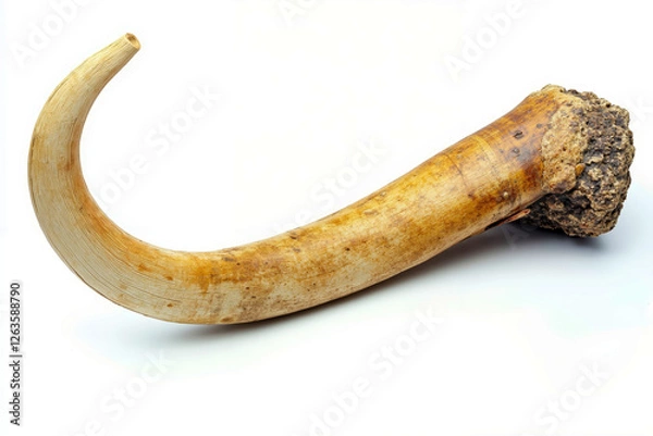 Fototapeta A large horn with a rock sticking out of it