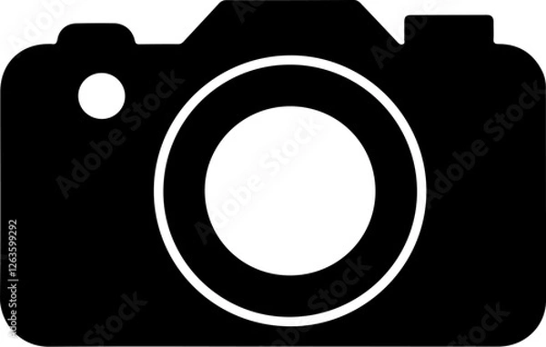 Obraz Illustration of a photo camera. Design element for logo, label, sign, poster, card. Vector illustration