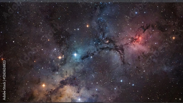 Fototapeta Space background with many stars