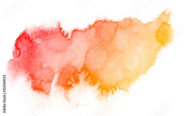 Obraz Abstract watercolor on white background.This is watercolor splash.It is drawn by hand.