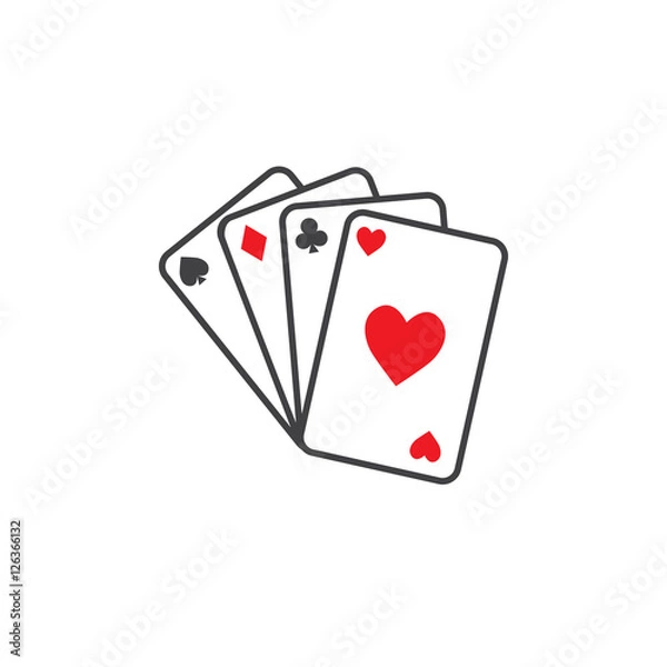 Fototapeta Ikona karty do gry.